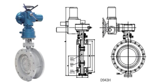 electric triple offset wafer butterfly valve