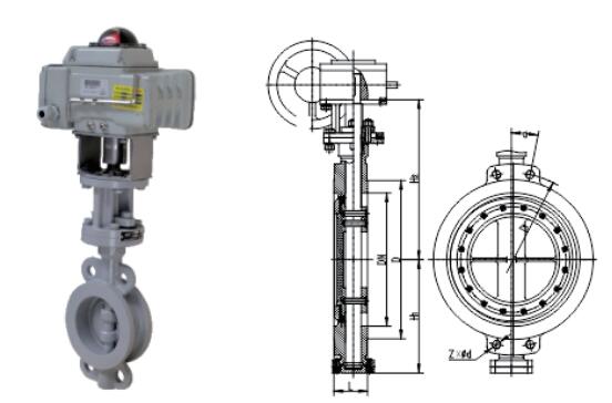 triple offset wafer butterfly valve stainless steel