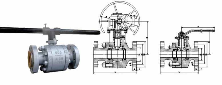 floating ball valve API cast steel