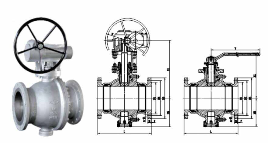 trunnion mounted ball valve cast steel metal seal