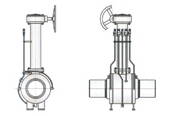 buried used welded ball valve