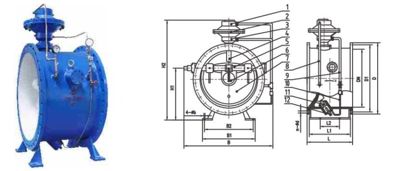 control butterfly valve flanged cast iron