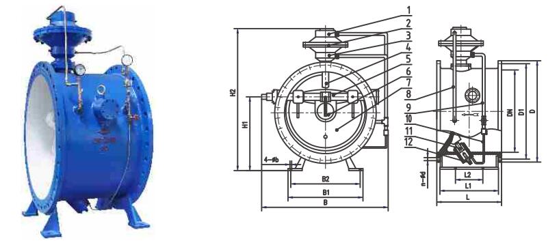 کنٹرول تیتلی والو flanged کاسٹ آئرن