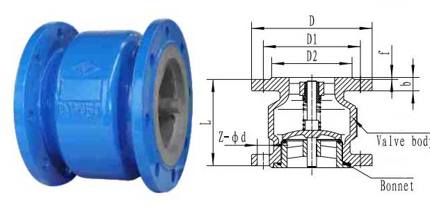 silent check valve flanged cast iron