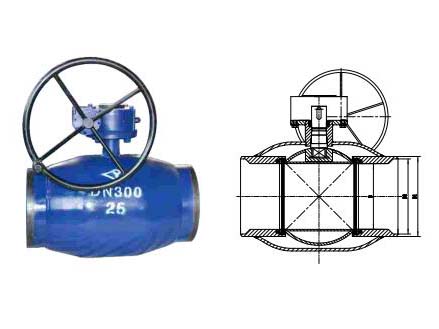 reduced bore-welded steel ball valve