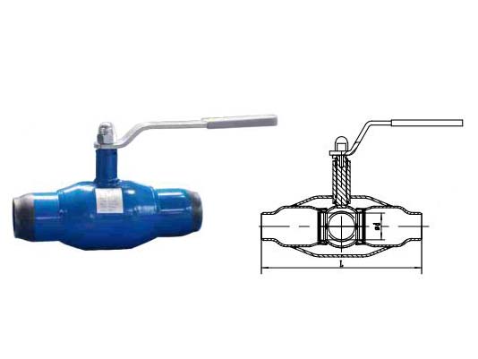 robinet à tournant sphérique en acier entièrement soudé