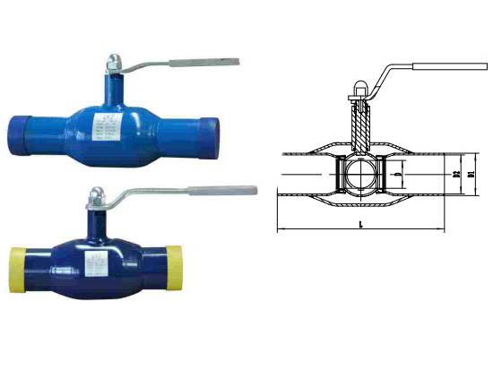 reduced bore-welded steel ball valve