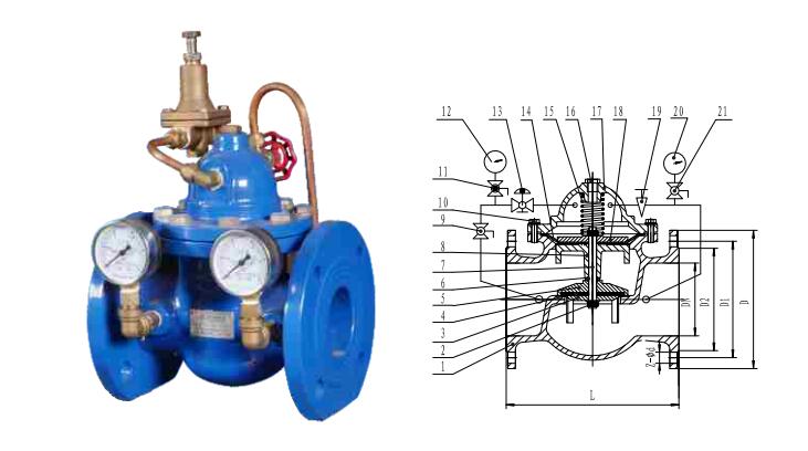 adjustable pressure reducing ball valve