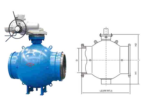 single welding line fully welded ball valve