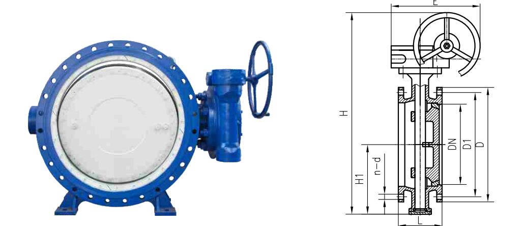 flanged eccentric butterfly valve