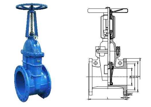 resilient wedge gate valve osy