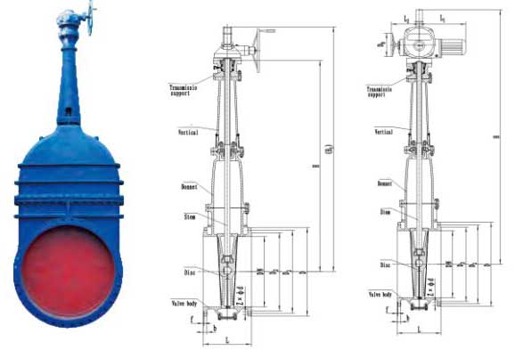 wedge gate valve nrs flanged cast iron